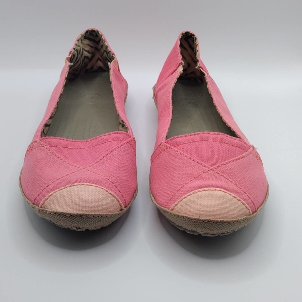 Crocs angle line flats slip on loafers women's size 7 concrete pink - Picture 4 of 9
